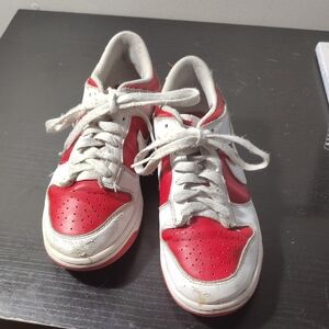 Nike Kids Red and White Sneakers